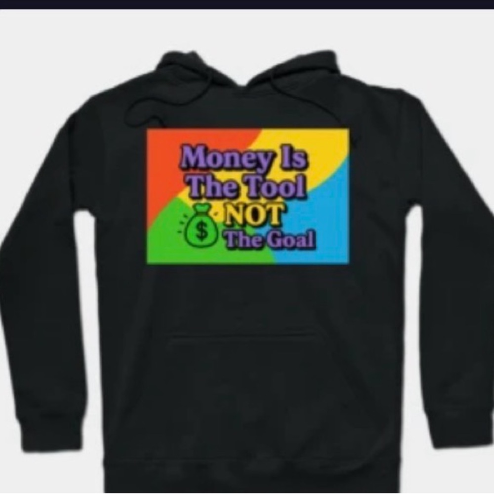 Black Hoodie with Colorful Graphic - SIZES SMALL - 5XL AVAILABLE